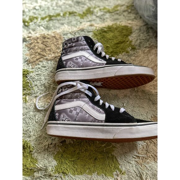 Vans Sk8 Hi Better Together Black and White Sneakers with Graffiti Graphics W 7 - Picture 8 of 8